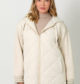 TLC Mixed Sleeve Puffer Jacket