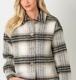 TLC Printed Plaid Jacket