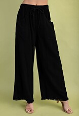TLC Frayed Cropped Wide Leg Pants