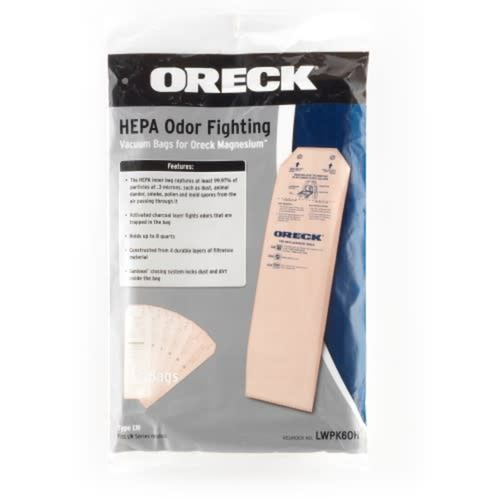 Oreck Oreck Magnesium HEPA Bag (6pk)