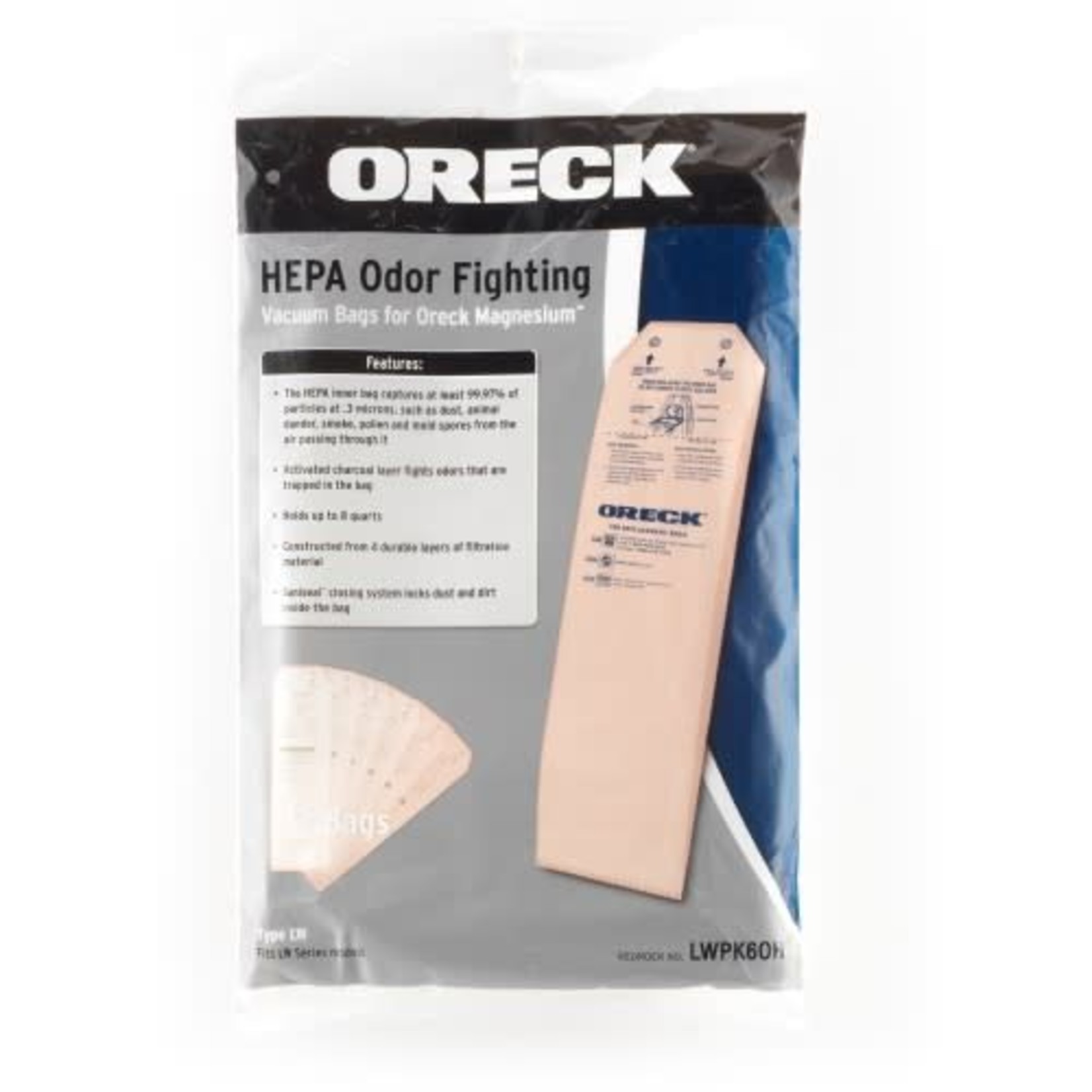 Oreck Oreck Magnesium HEPA Vacuum Bag (6pk)