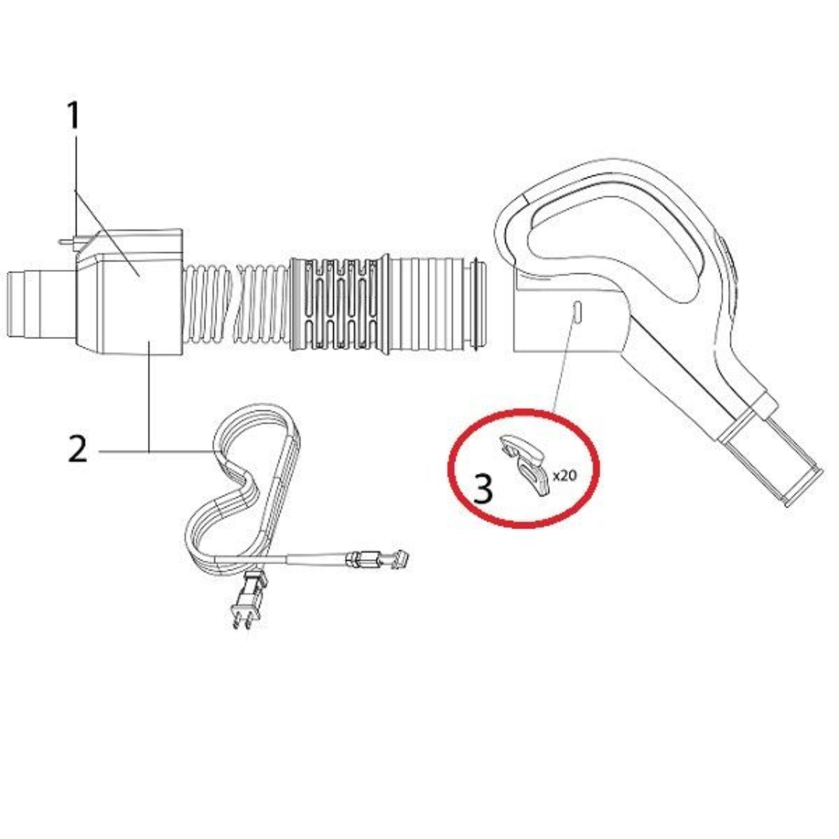 BEAM Electrolux & BEAM 2G Handle Clip Package (20pk)