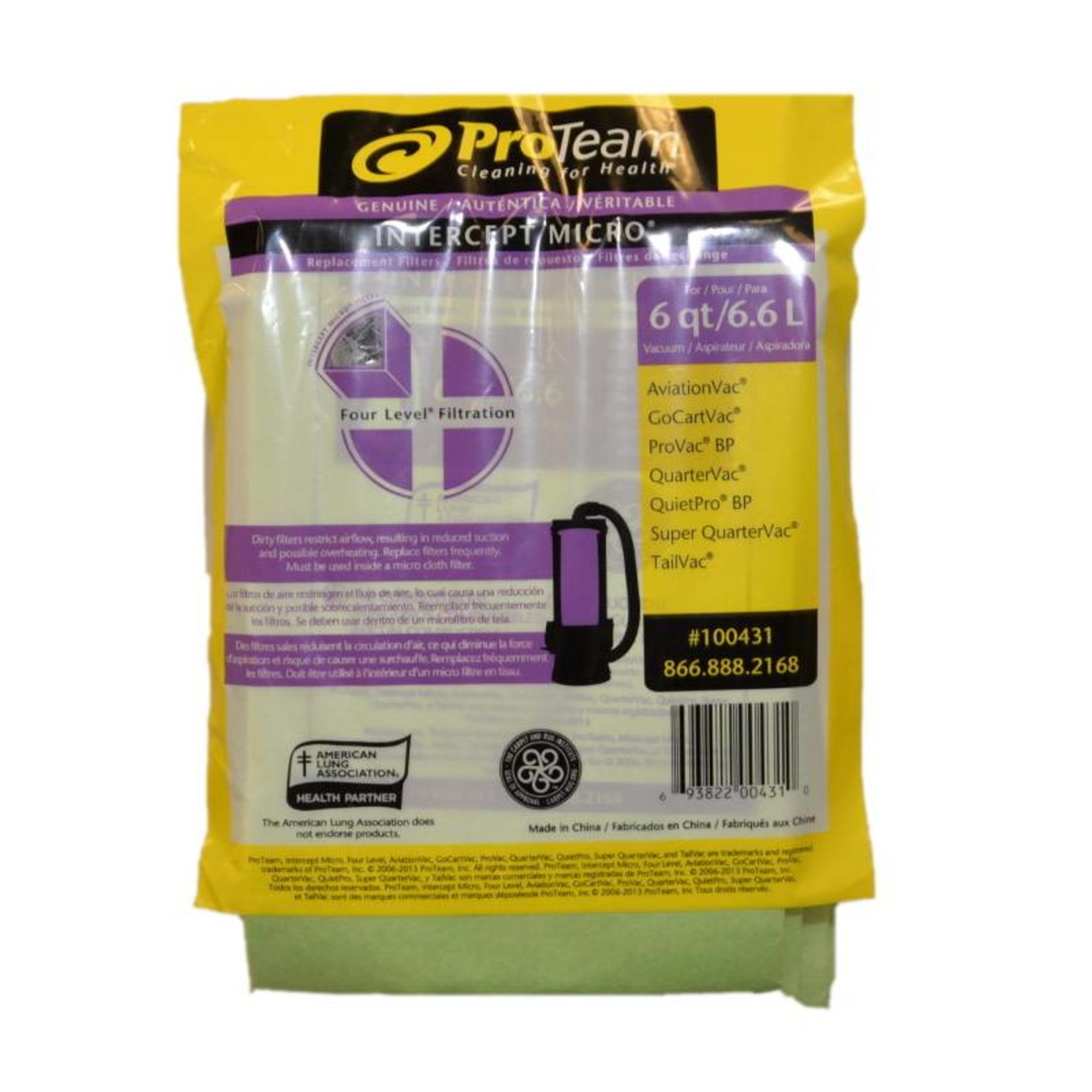 ProTeam ProTeam Proclean 2000/Provac/Qtrvac 6-Qt Vacuum Bag (10Pk)