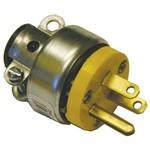 Generic 3 Wire Round Male Plug w/ Clamp - Metal Shielded