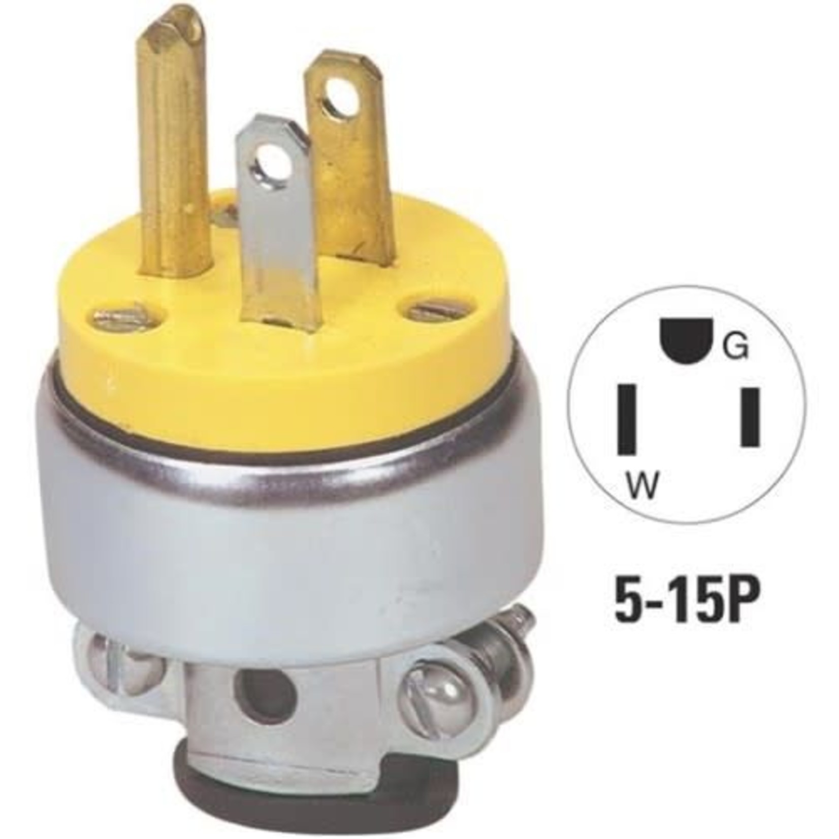 Generic 3 Wire Round Male Plug w/ Clamp - Metal Shielded