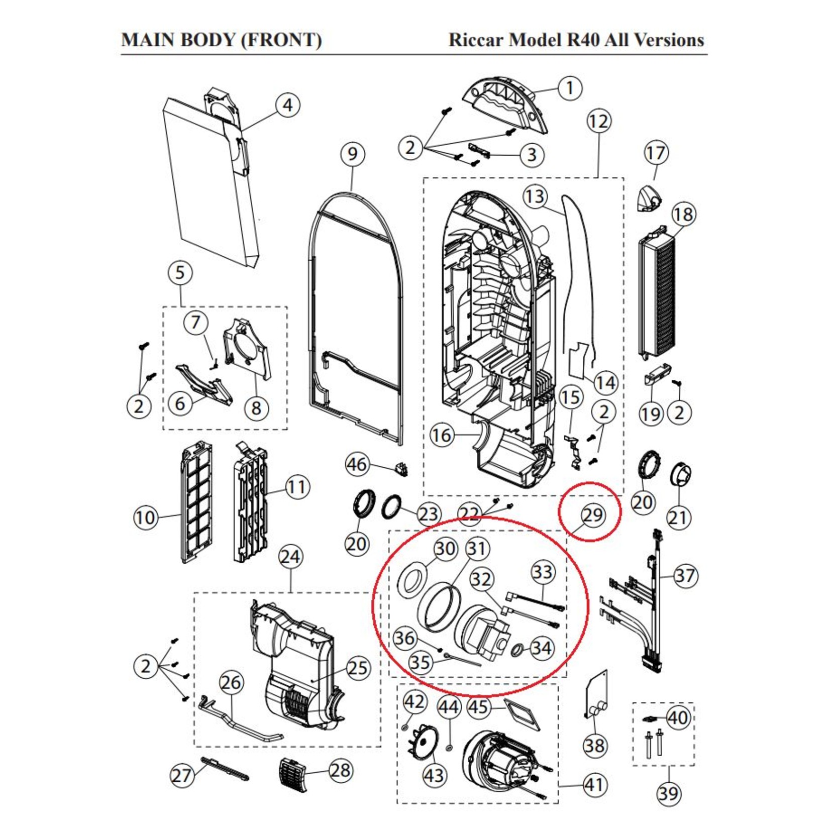 Riccar Riccar Radiance Direct Air Lower Motor