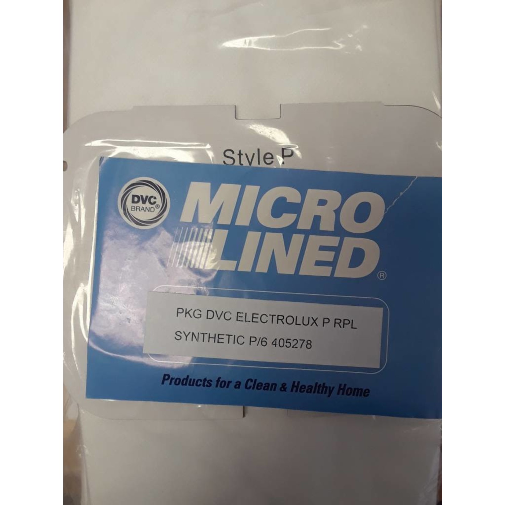 DVC Electrolux & Aerus Style "P" Cloth Vacuum Bags