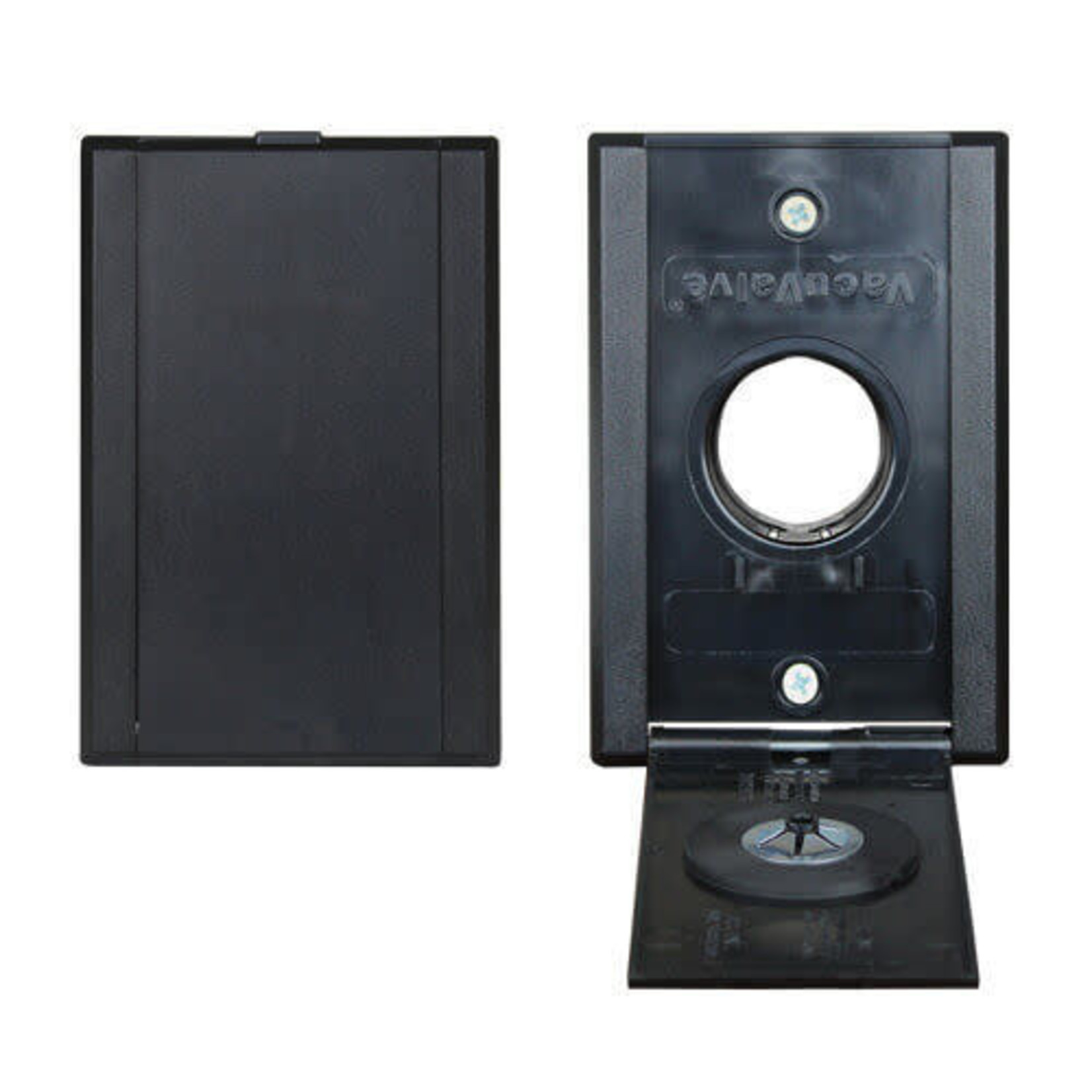 Vacu-Valve Vacu-Valve Low Volt Rectangle Door Central Vacuum Inlet Valve - Black
