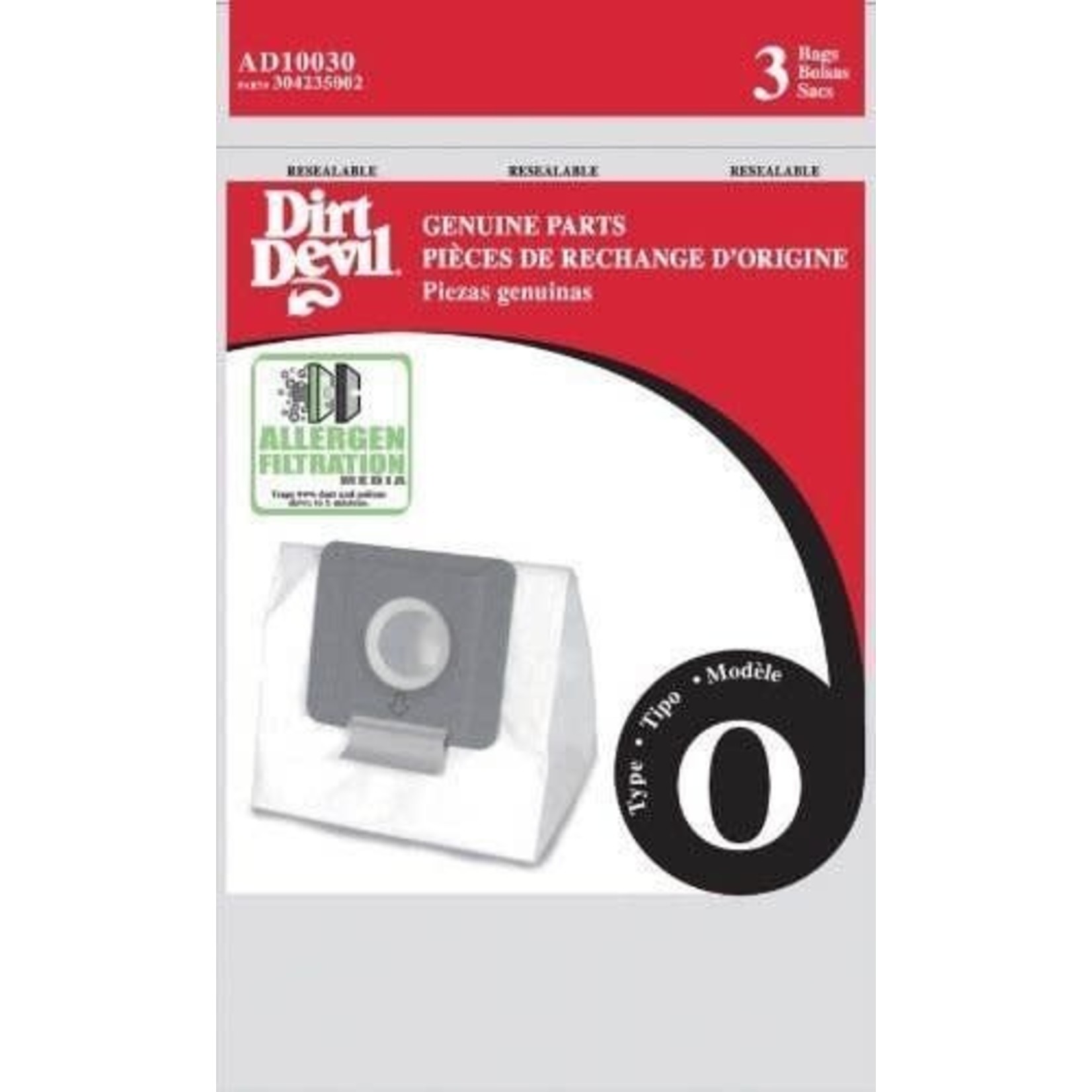 Dirt Devil Dirt Devil Type "O" Allergen Vacuum Bags - 3pk