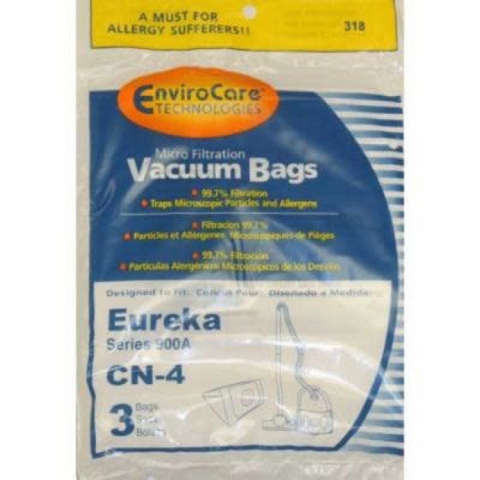 EnviroCare Eureka CN-4 Vacuum Bag - 3pk by Envirocare
