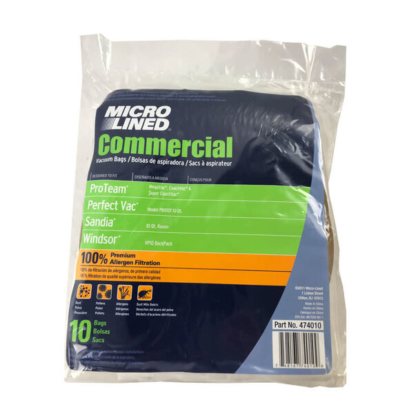 ProTeam ProTeam 10 QT Quart Paper Vacuum Bags - Circle Collar 10-Pack