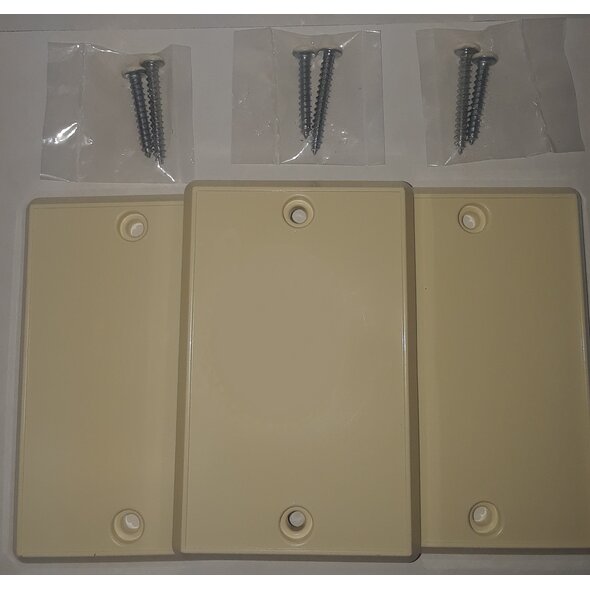BEAM Central Vacuum Inlet Valve Cover Plate - Almond 3-Pack