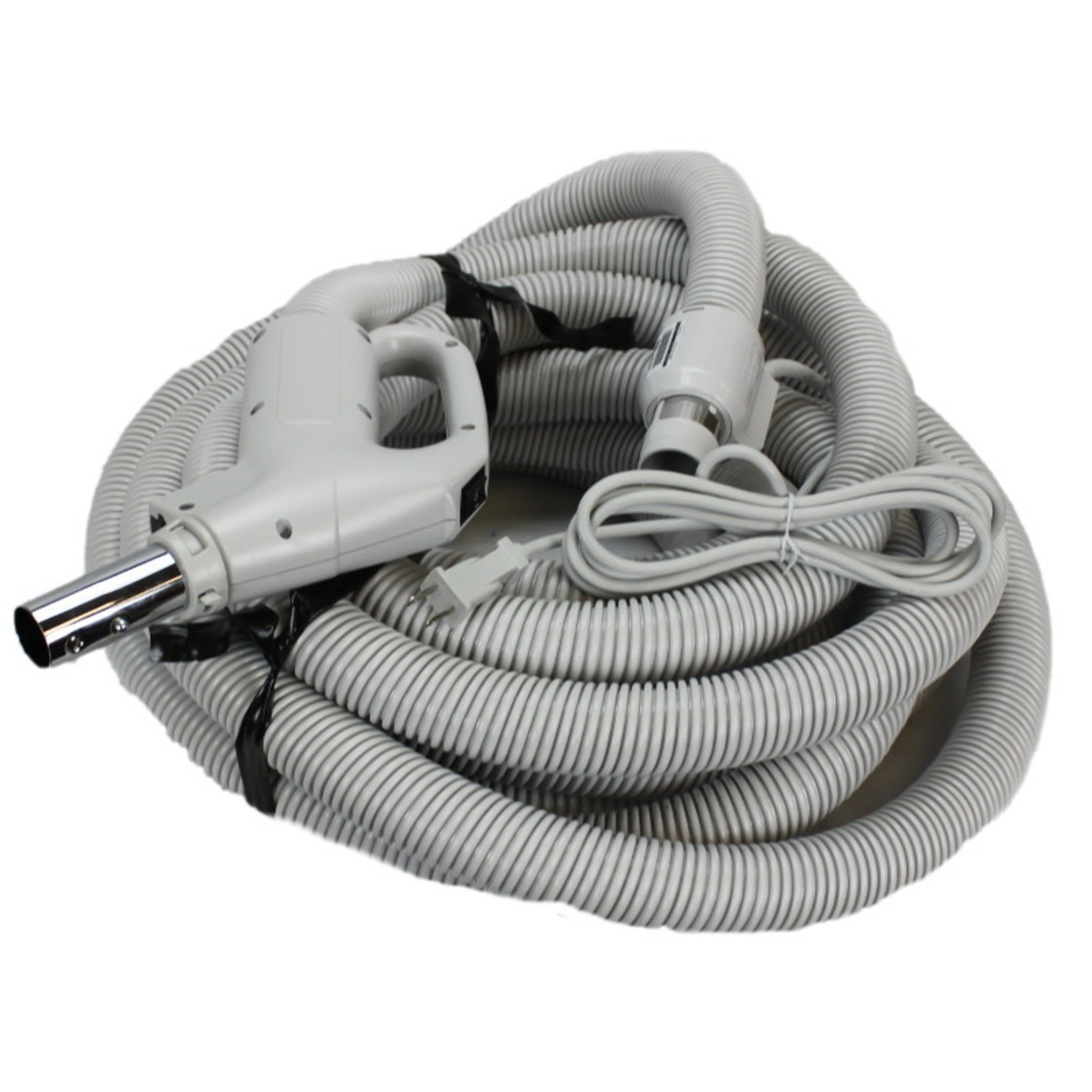 Plastiflex Plastiflex 30' x 1 1/4" Dual Voltage Central Vacuum Hose - Pig Tail