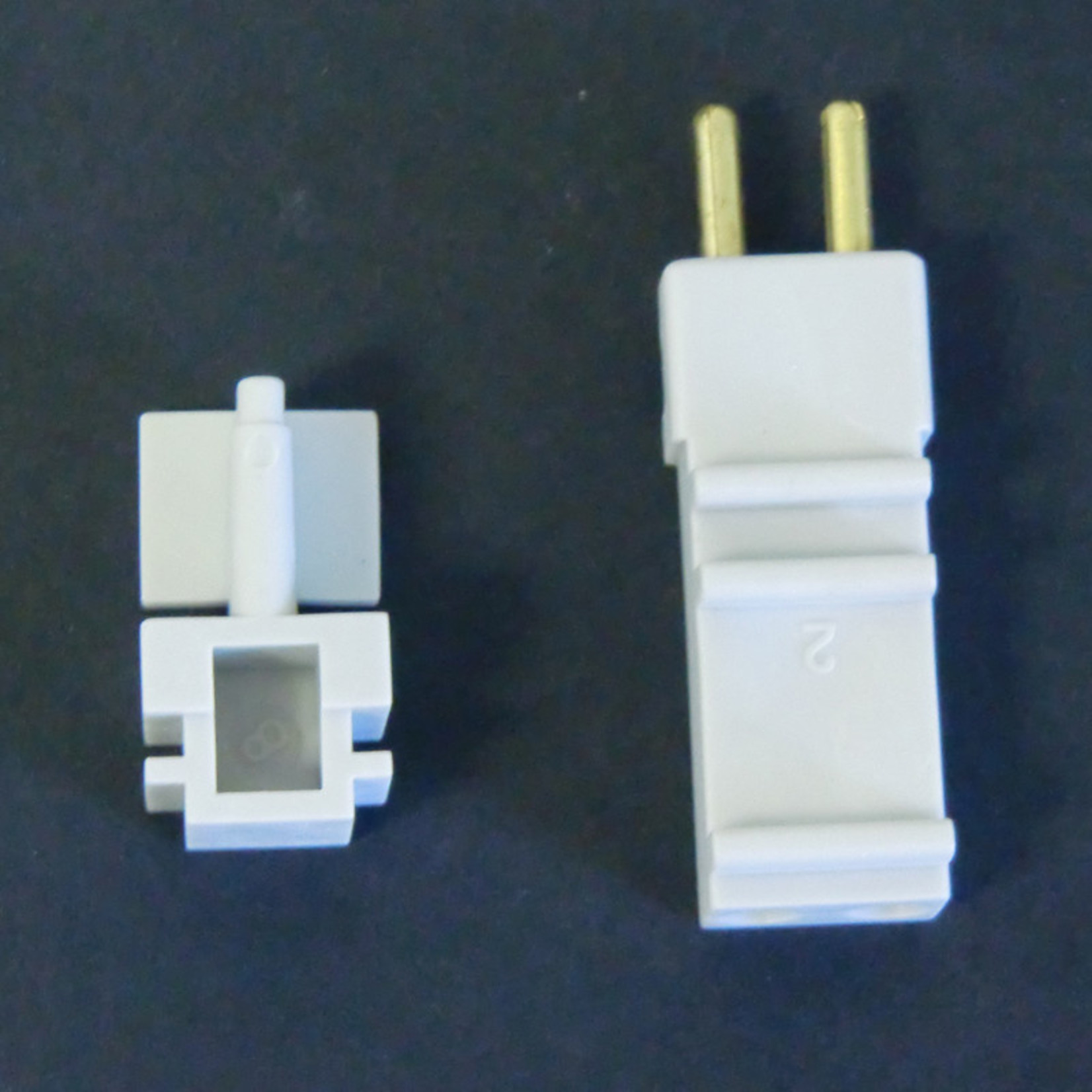 Generic Central Vacuum Direct Connect Plug for Older Hoses - 2 Bullet Connections