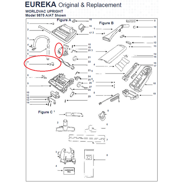 Eureka Eureka Fan Chamber for World Vac Includes new Diversion Valve