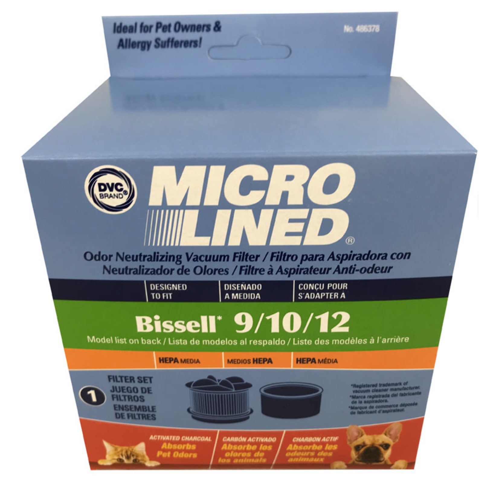 Bissell DVC Bissell 9 / 10 / 12 HEPA Inner Filter - Circular