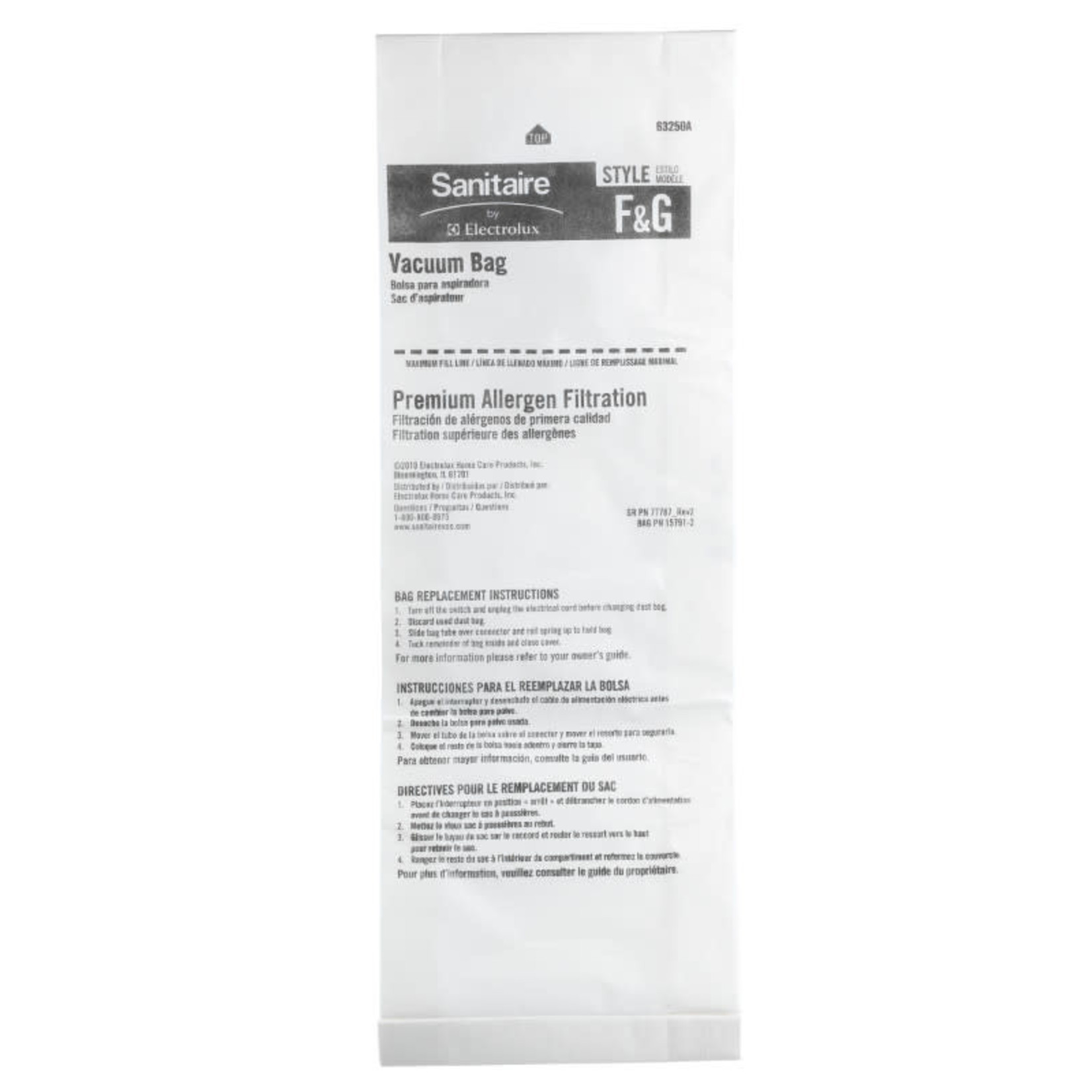 Sanitaire Sanitaire Premium Allergen F&G Vacuum Bags - 5-Pack