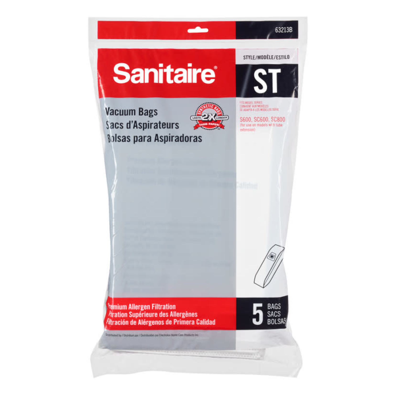 Sanitaire Sanitaire 63213B Style "ST" Cloth Vacuum Bags - 5pk