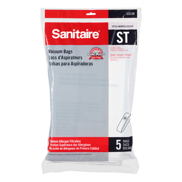 Sanitaire Sanitaire 63213B Style "ST" Cloth Vacuum Bags - 5pk