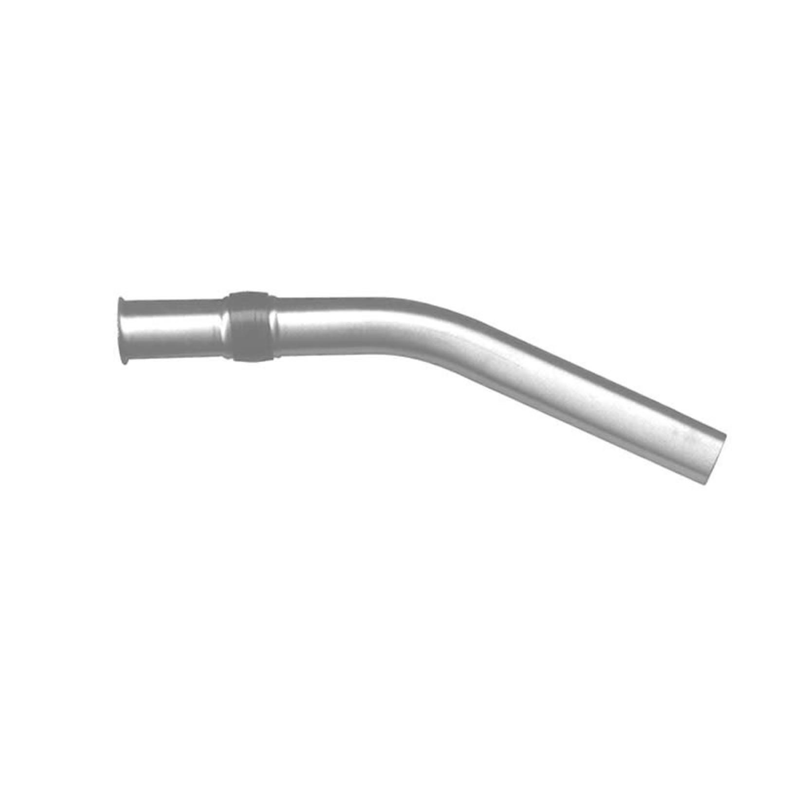 Central Vacuum 1-1/4" Curved Hose End w/ Button - No Swivel