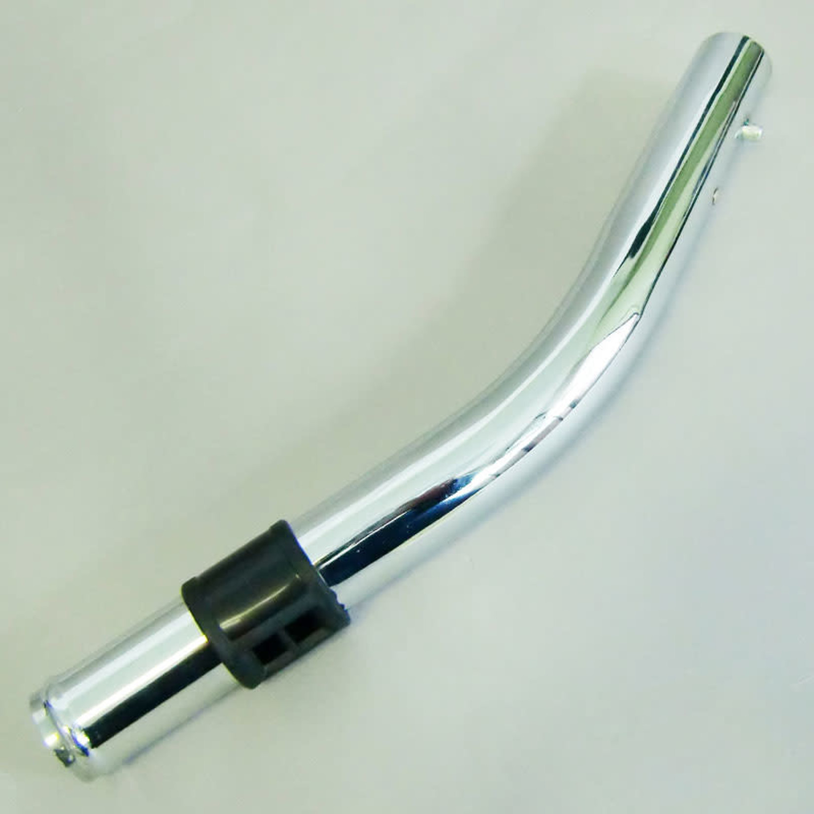 Central Vacuum 1-1/4" Curved Hose End w/ Button - No Swivel
