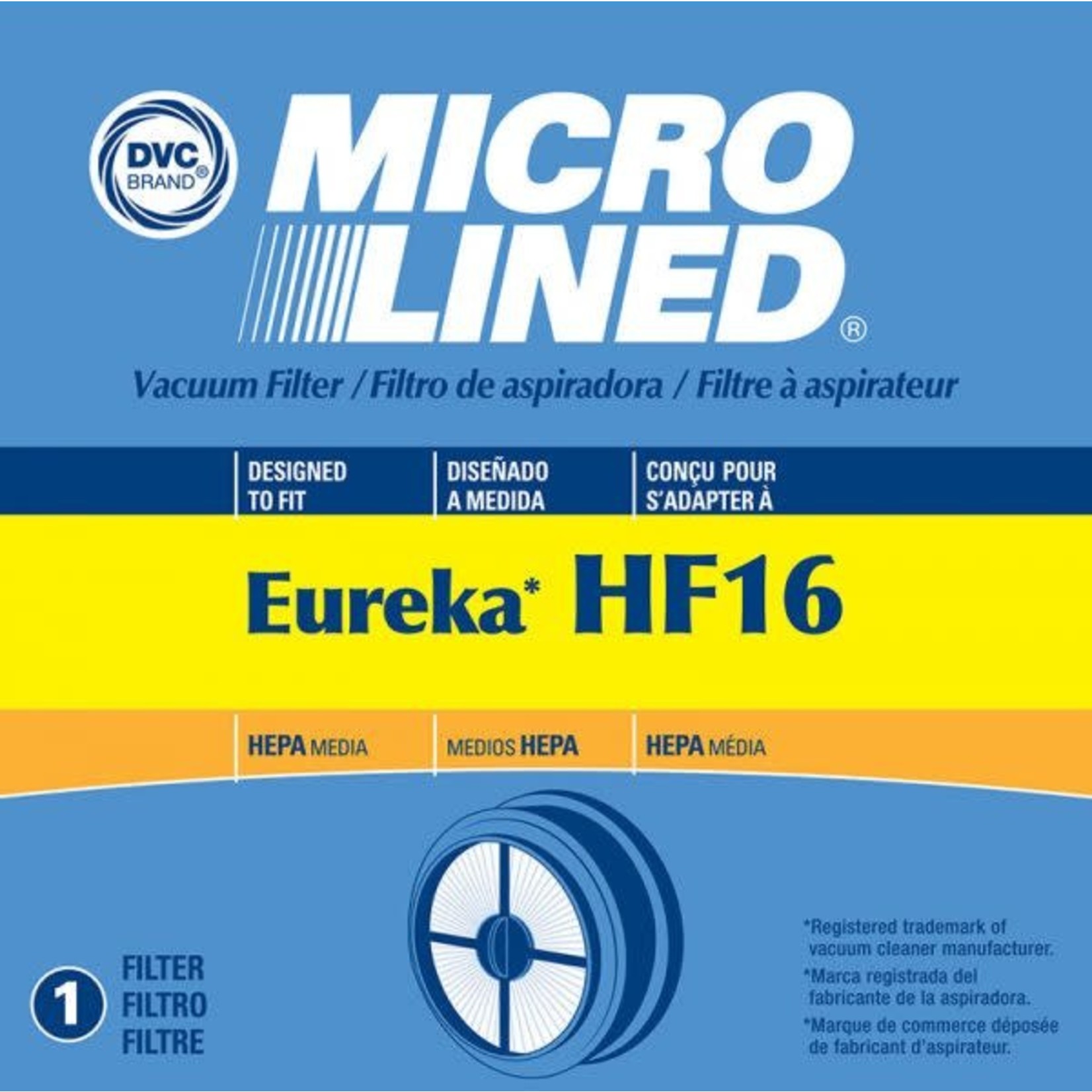 DVC DVC Eureka Style HF-16 Filter (Also Fits Hoover Air)