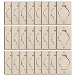 Vaculine Beam Round Door Valve (Low Volt) Almond/Bisque, 24 pk