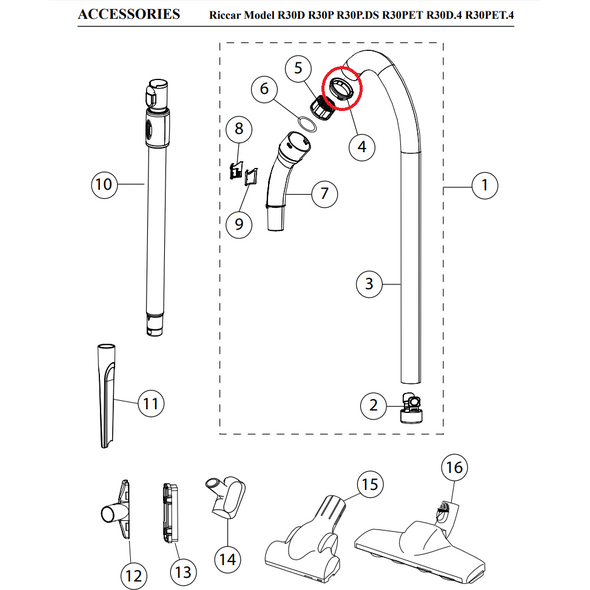 Riccar Riccar Brilliance Hose Handle Lock Ring