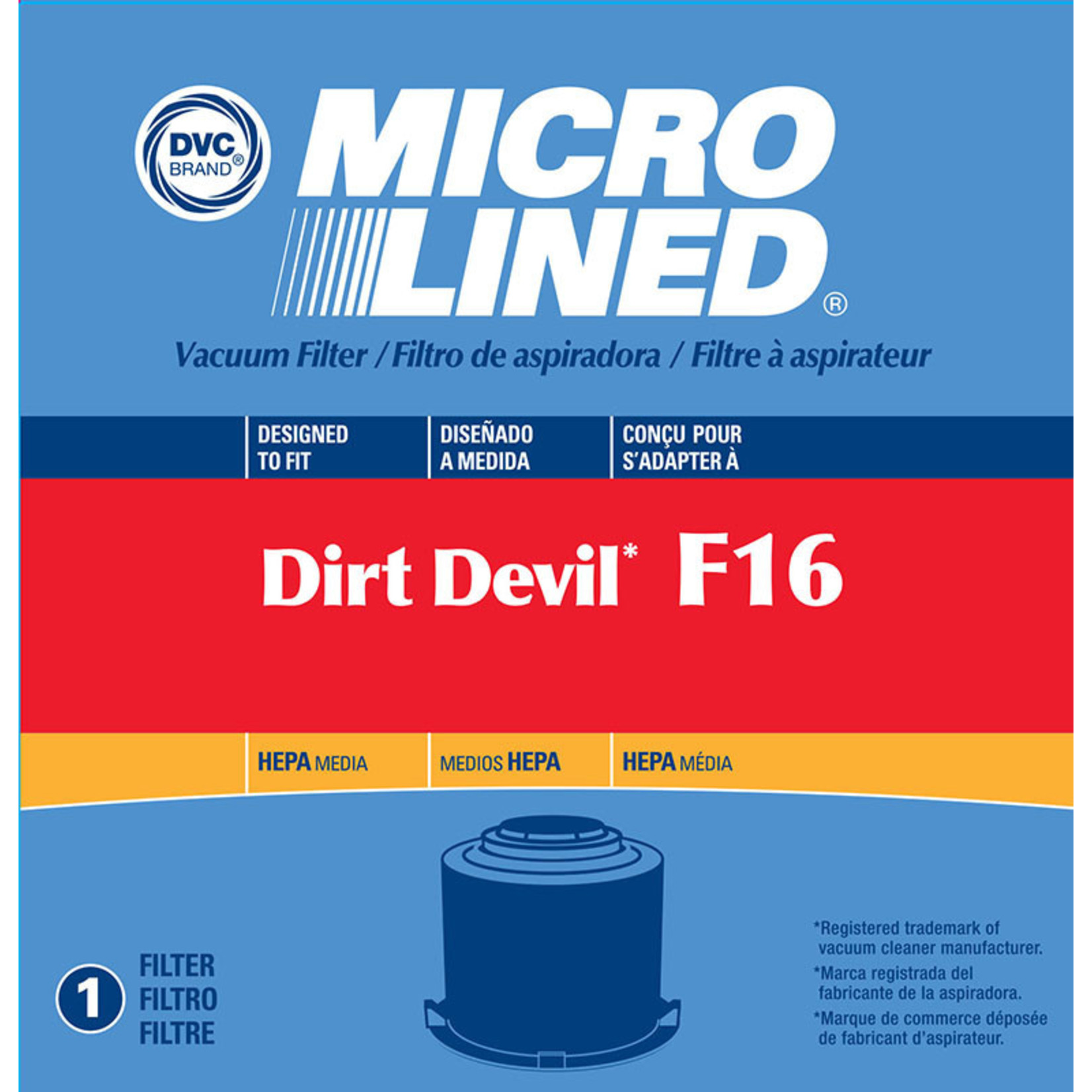 Dirt Devil DVC Dirt Devil F16 HEPA Vacuum Filter