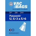 Panasonic Panasonic Style "U, U-3, U-6, & MC-115P" Paper Vacuum Bags - 3-Pack