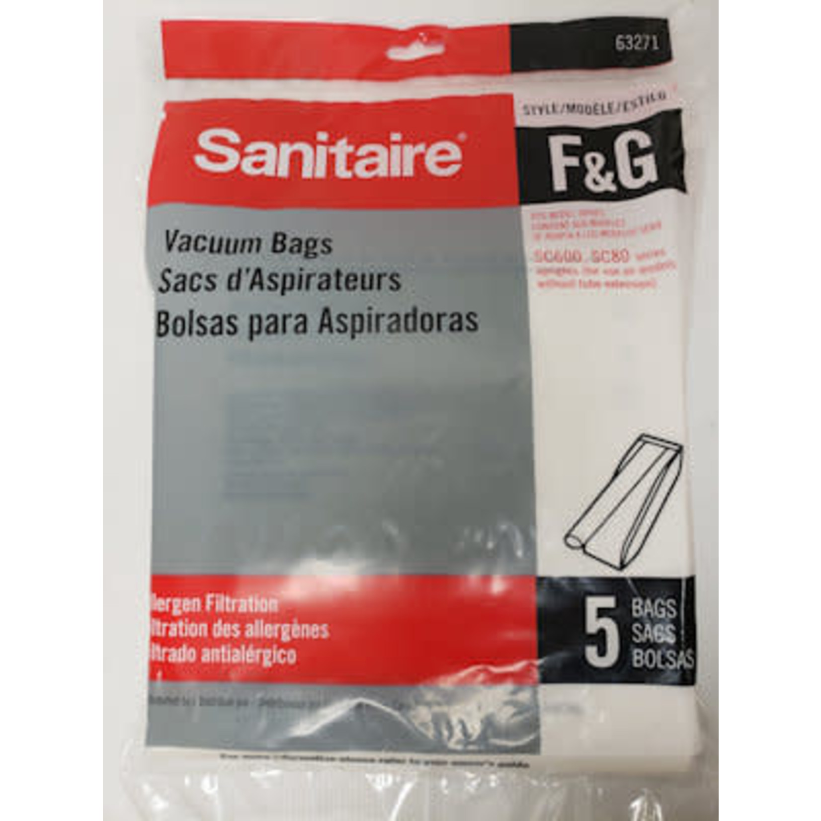 Sanitaire Sanitaire F&G Paper Vacuum Bags - 5-Pack