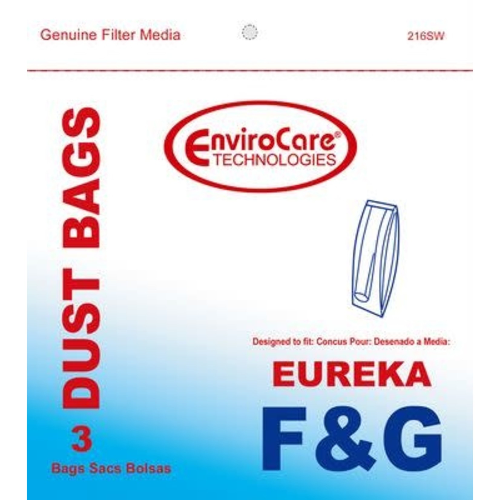 Sanitaire EurekaSanitaire F&G Single Wall Vacuum Bags - 3-Pack