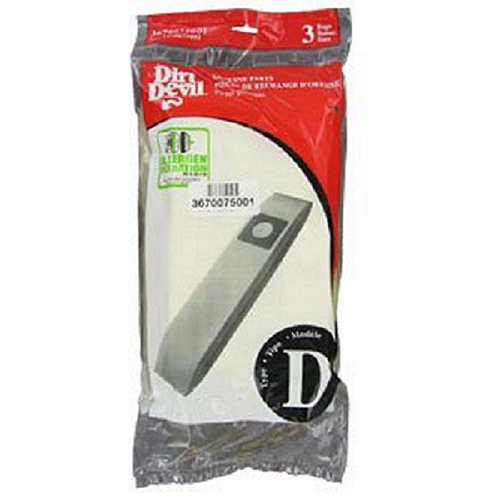 Dirt Devil Royal & Dirt Devil Type "D" Vacuum Bags - 3pk