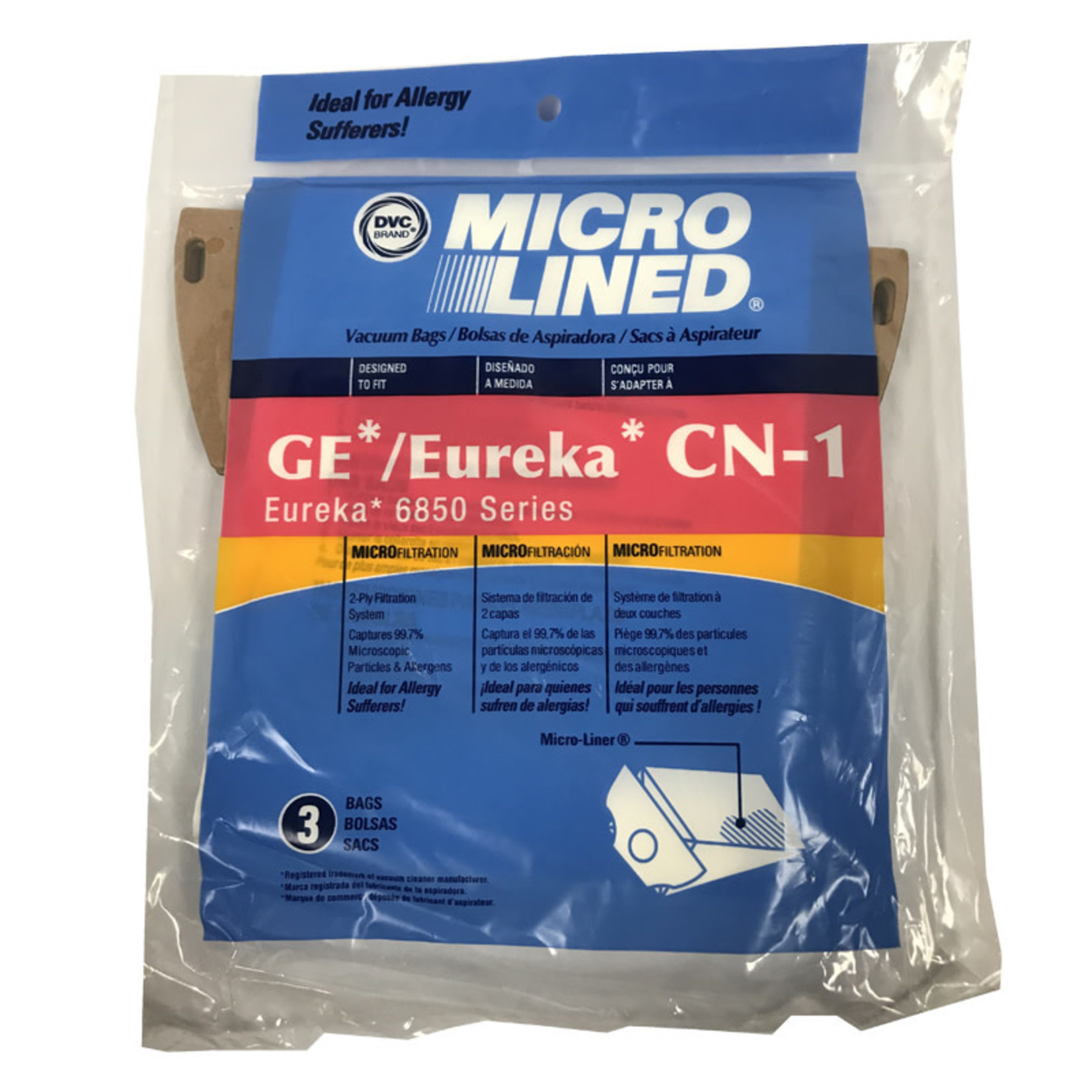 Eureka DVC 469777 / GER-1473 Style CN-1 Micro-Lined Vacuum Bags, 3-Pack
