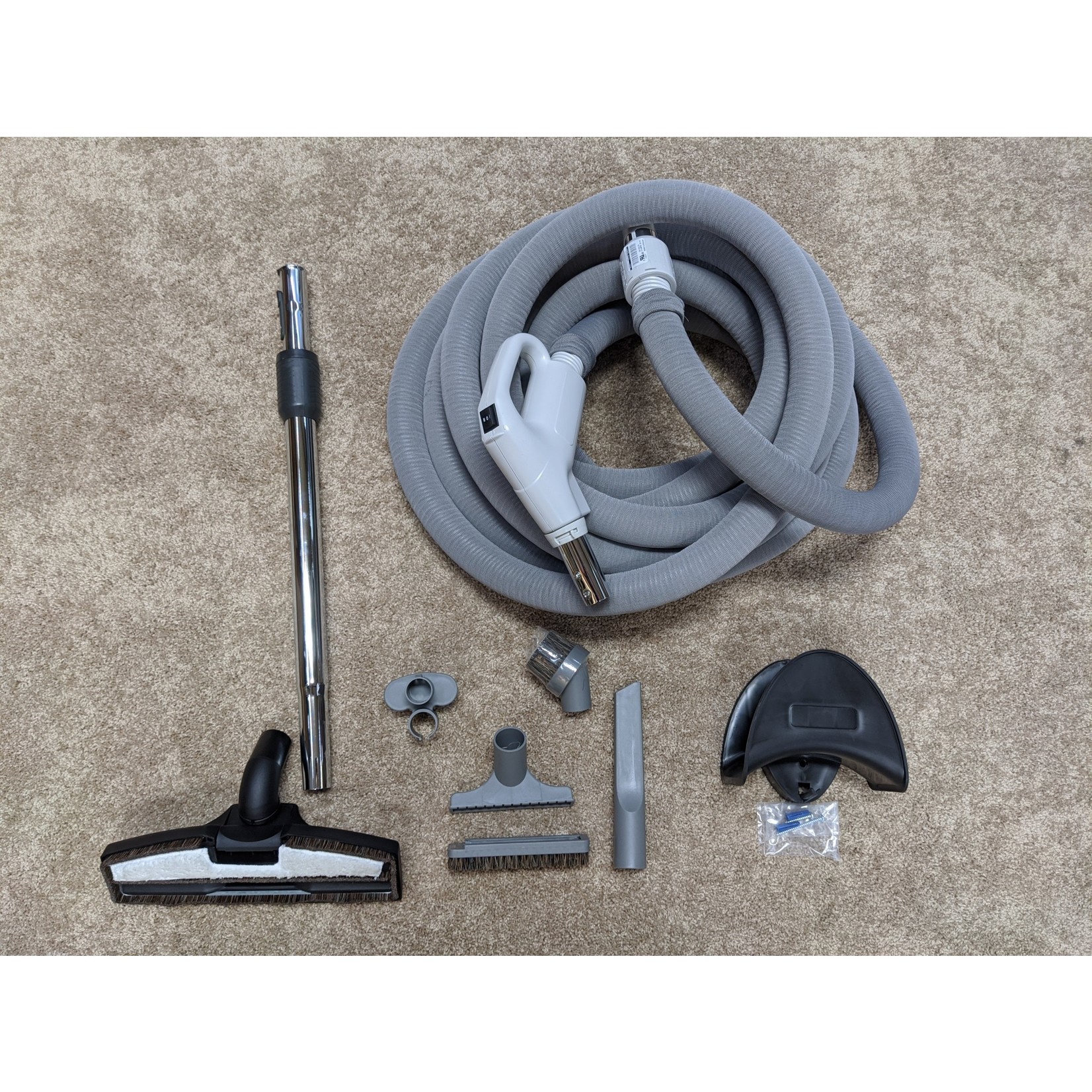 Swiss Boy 35' Dual-Volt Central Vacuum Hose with Sock & Tool Set - Direct Connect