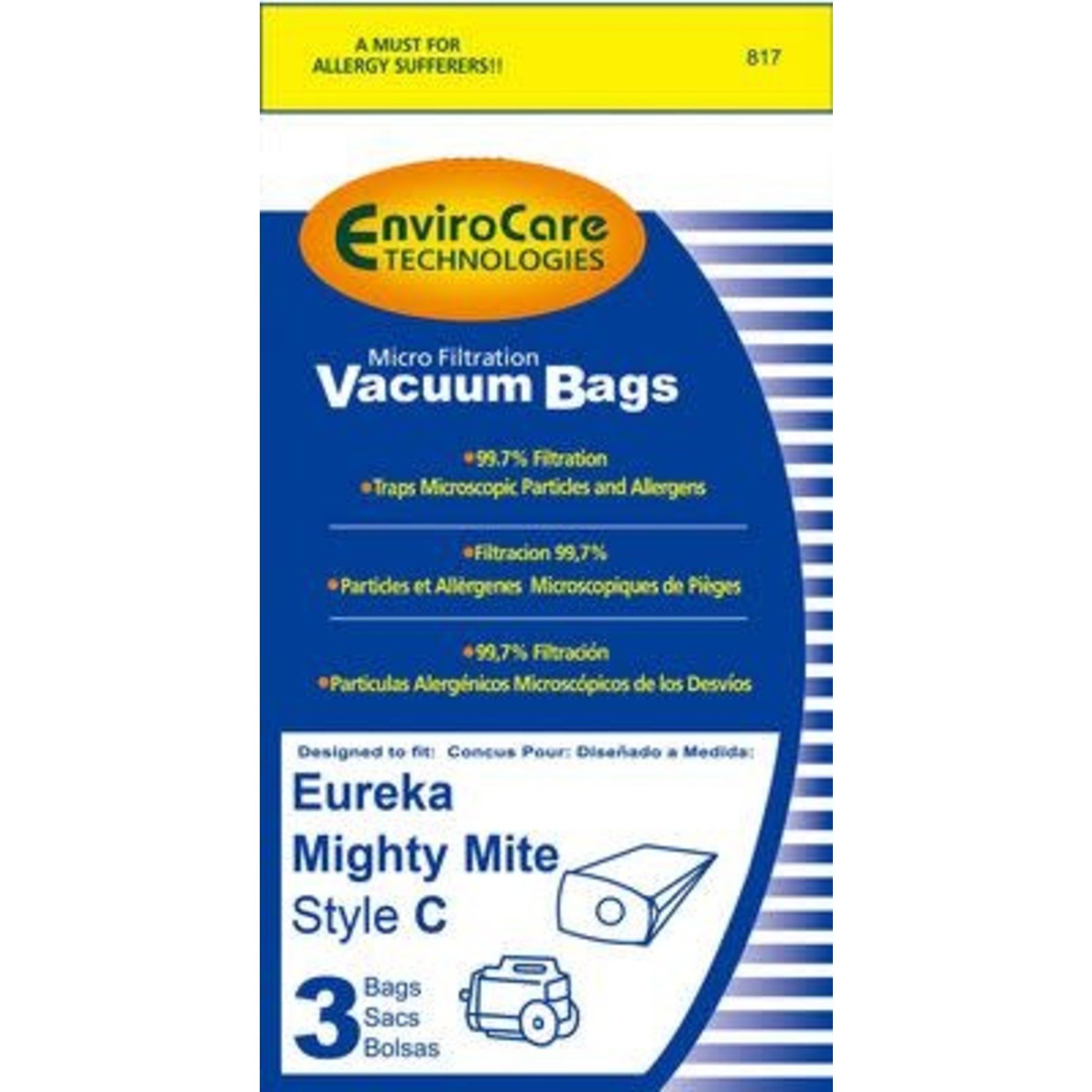 EnviroCare Envirocare Eureka C Bag - 3pk