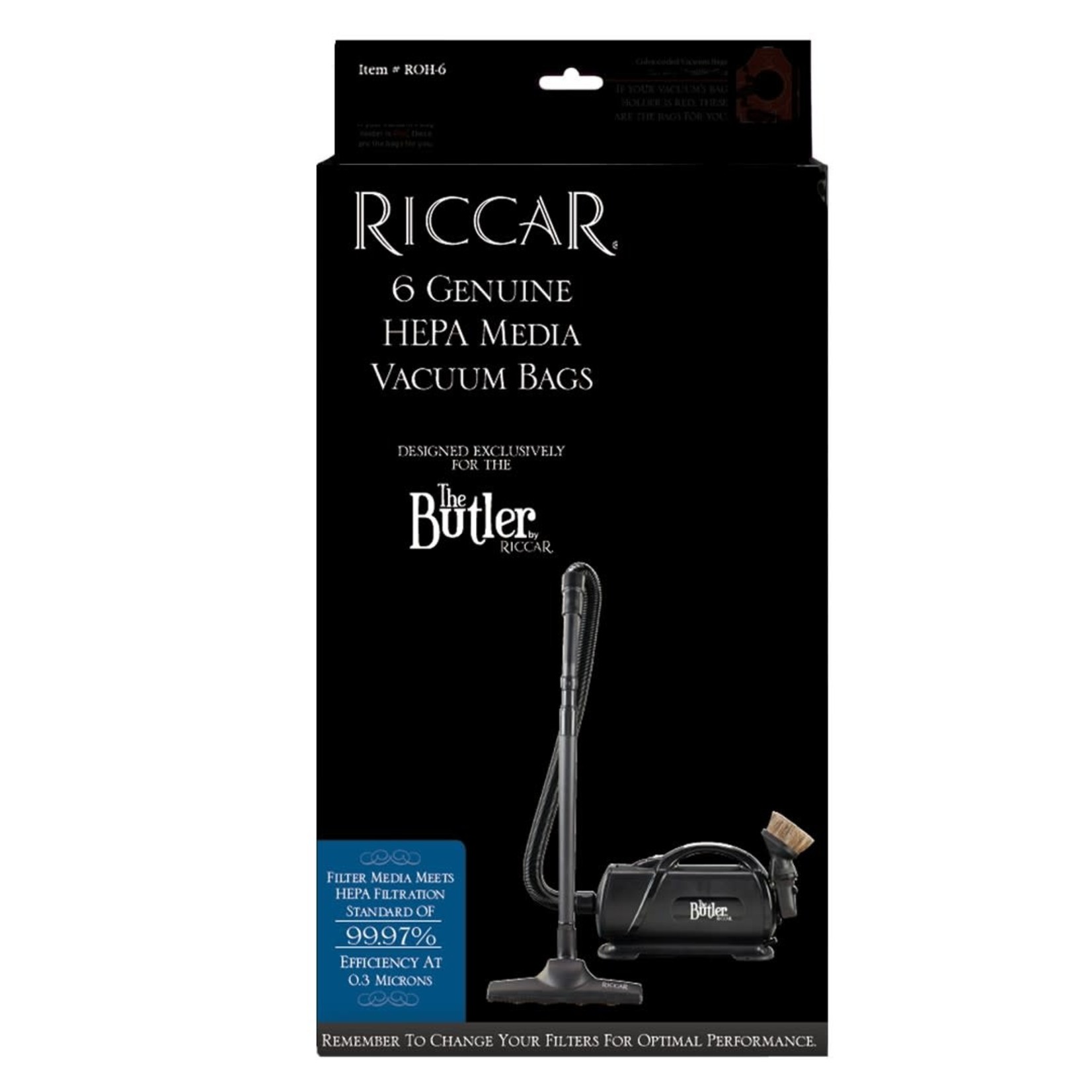 Riccar Riccar Style "O" HEPA Vacuum Bags - 6pk - ROH-6