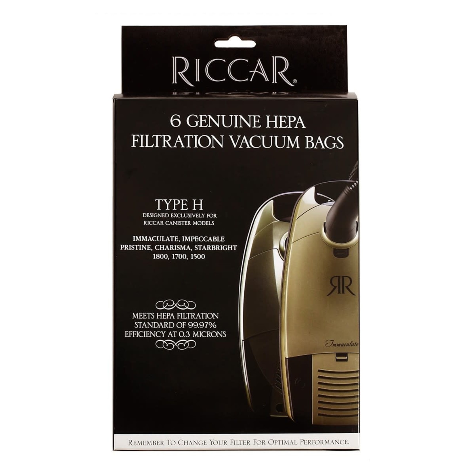 Riccar Riccar Type "H" HEPA Vacuum Bags - 6pk - RHH-6