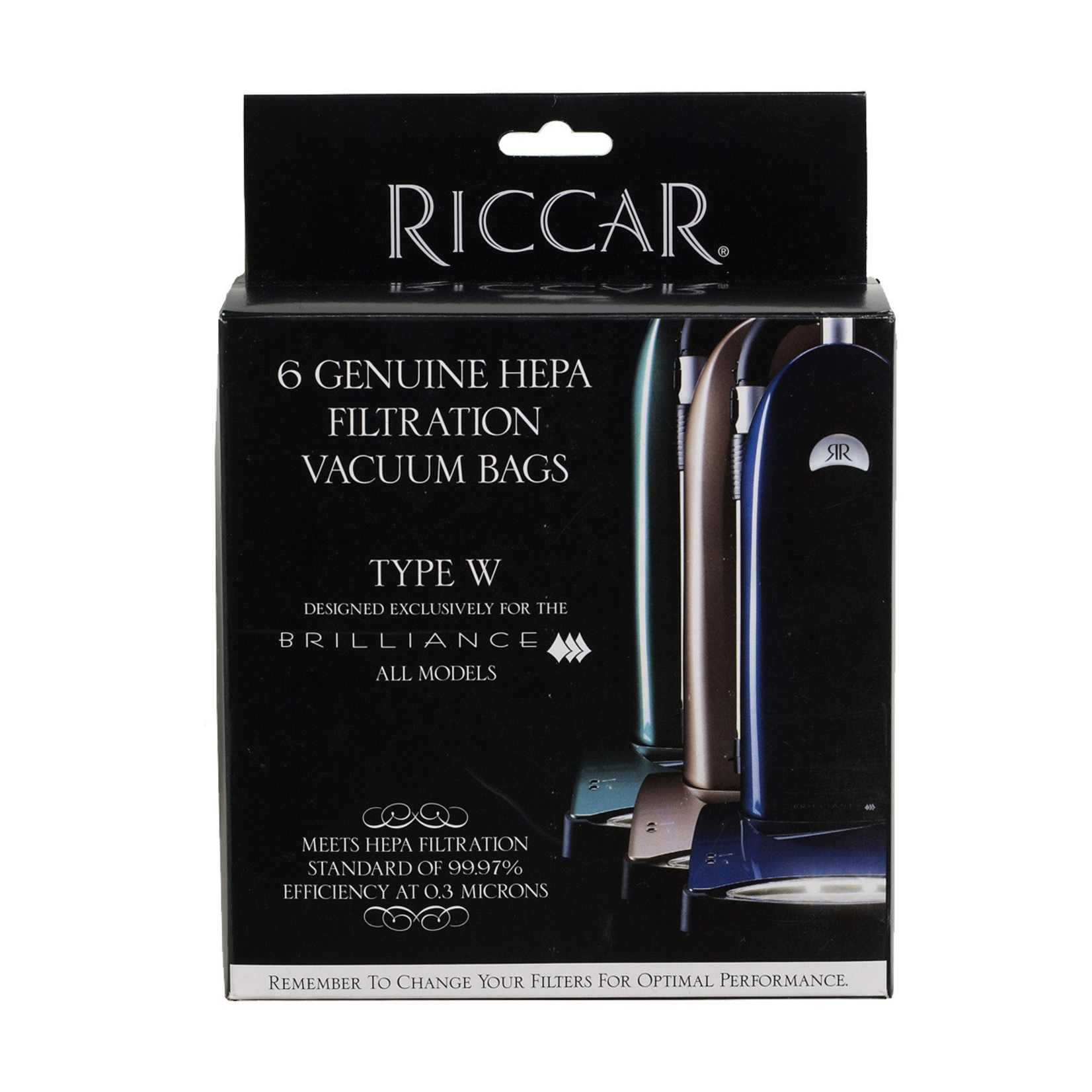 Riccar Riccar Type "W" Brilliance HEPA Vacuum Bags - 6pk RWH-6