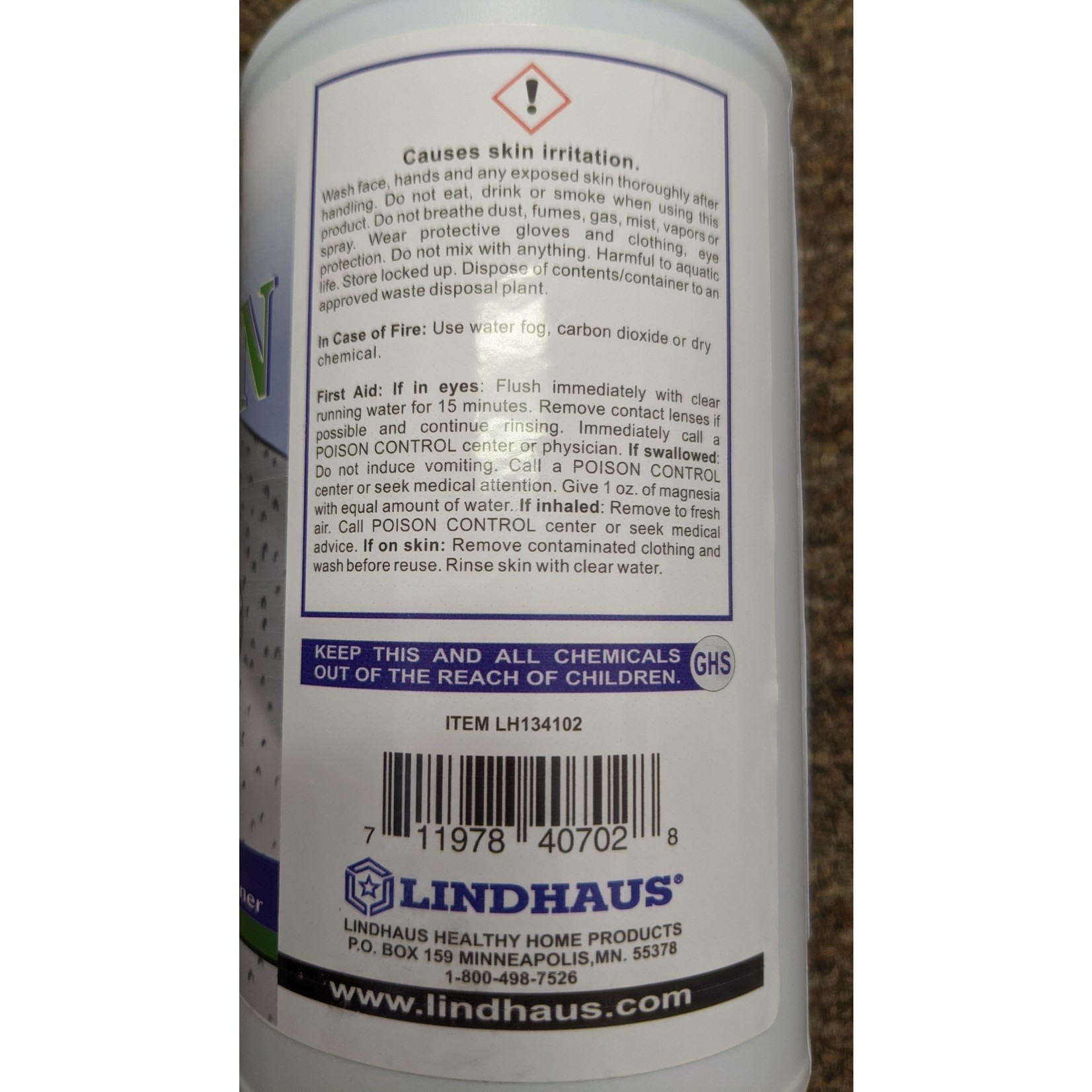 Lindhaus Lindhaus Oxy-Gen Pure Power Carpet Cleaner