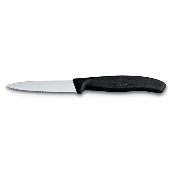 Victorinox Victorinox 3.25" Scalloped Paring Knife - Black