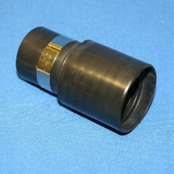 Generic Central Vacuum 1-1/4" Low Volt Wall Hose End w/Ring - Black