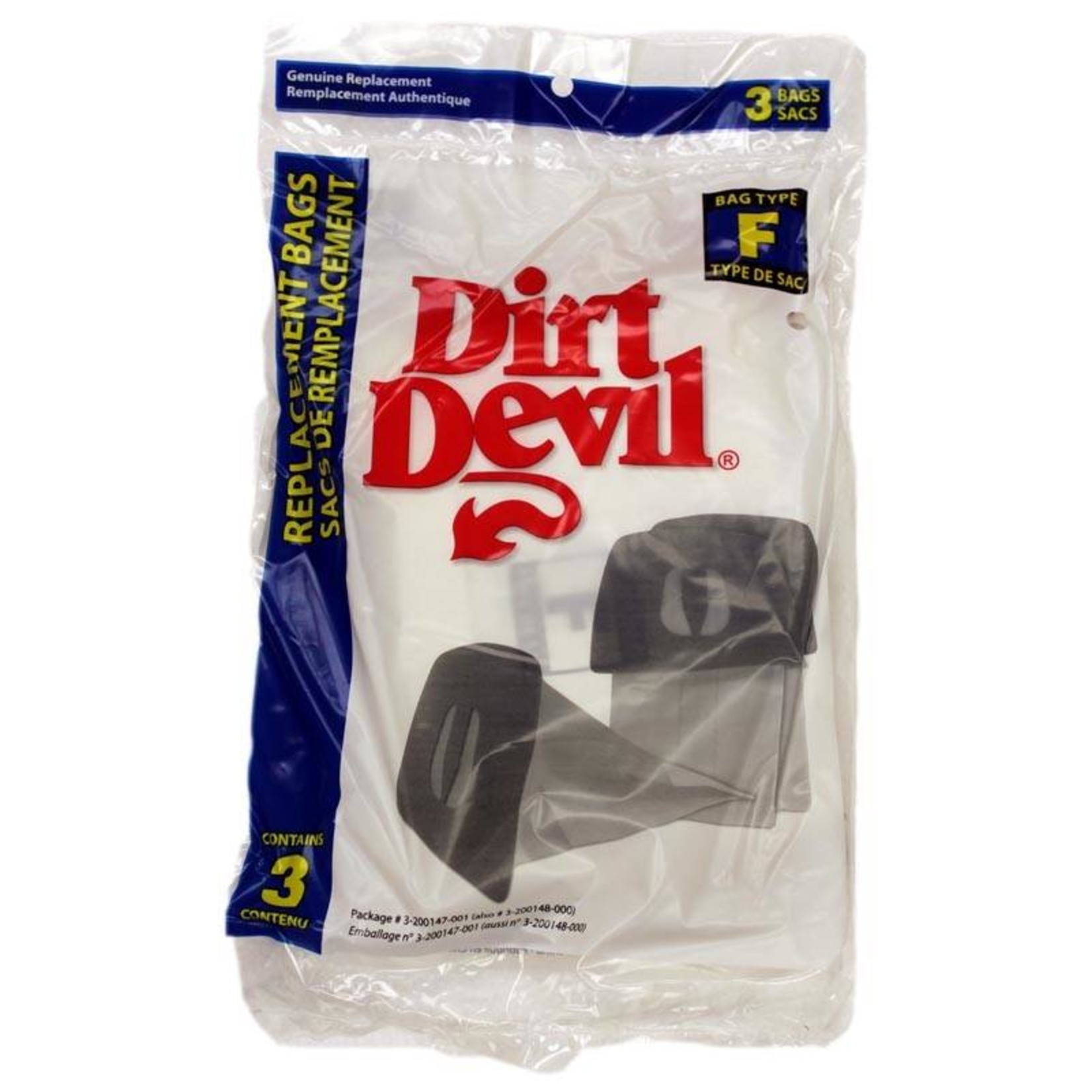 Dirt Devil Dirt Devil Type "F" Vacuum Bags - 3pk