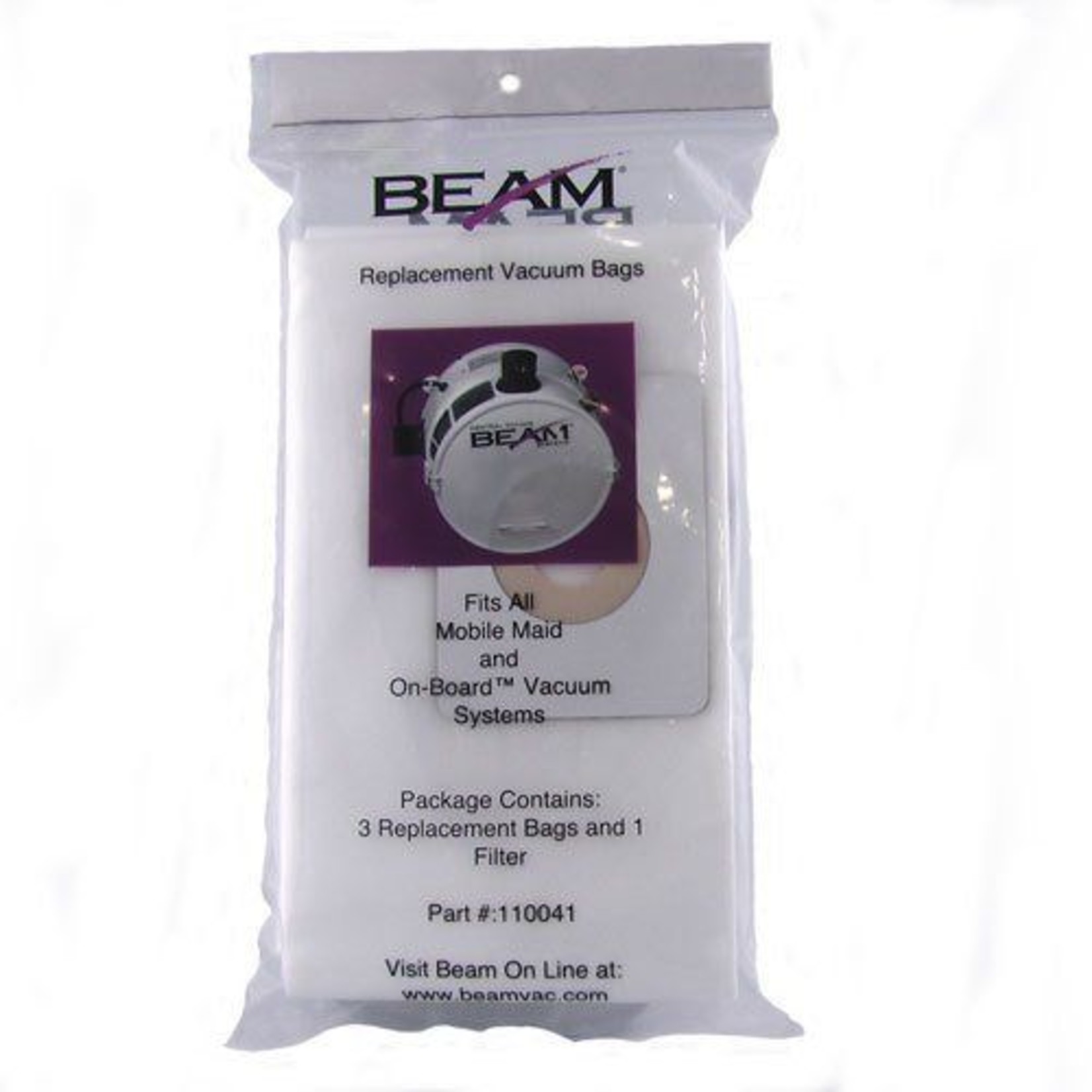 BEAM Beam Filter Vacuum Bags for Mobile Maid and On-Board - 3-Pack