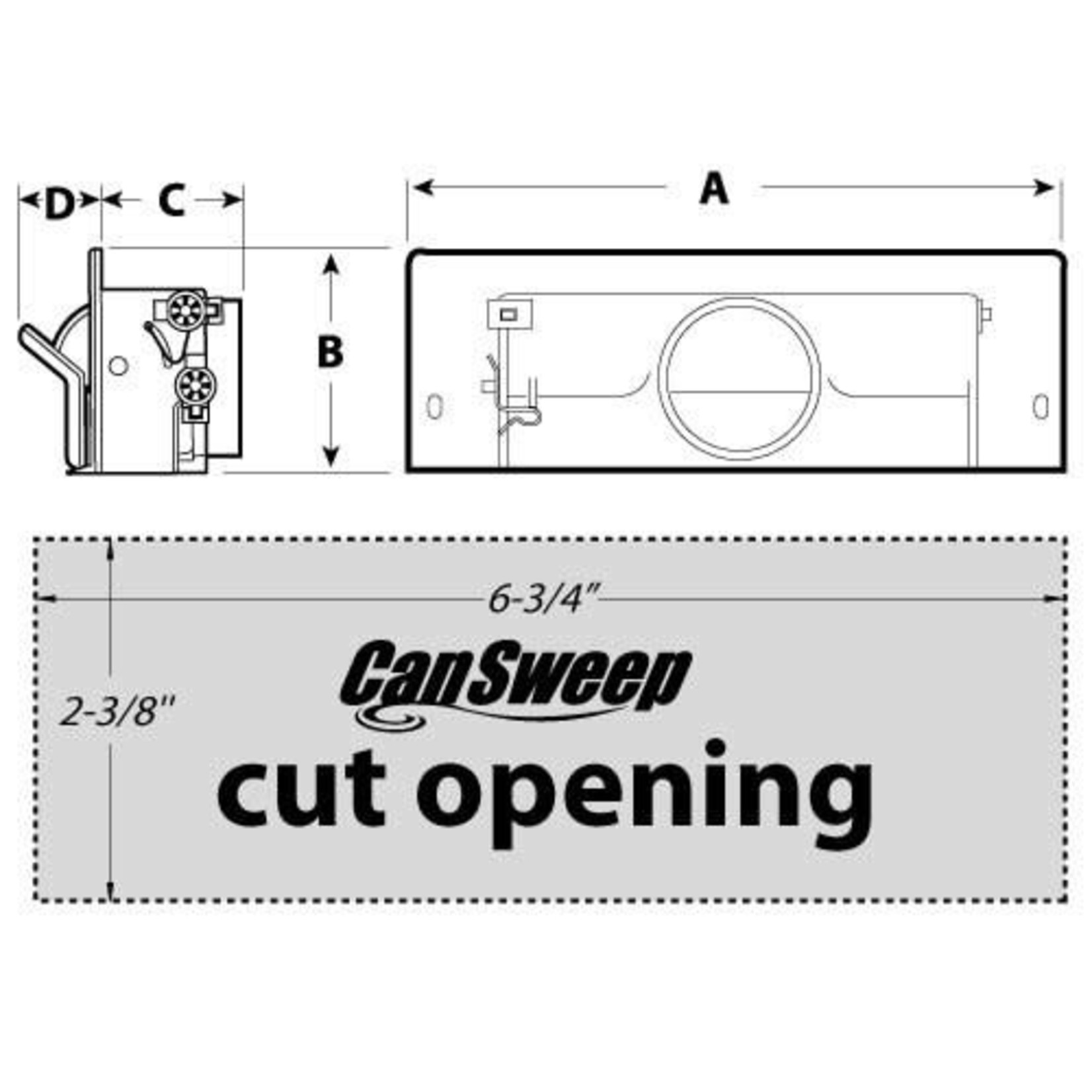 Canplas Cansweep Automatic Dustpan - Almond