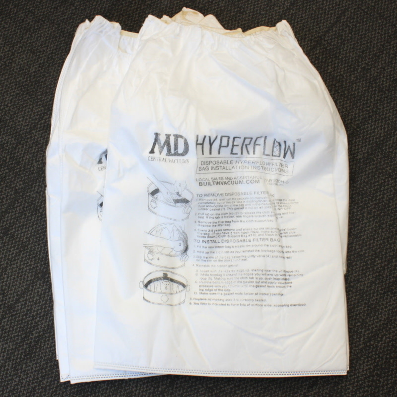 Modern Day Modern Day & Silent Master 8 & 12 Gallon Elastic Top Central Vacuum Cloth Bag - 5pk