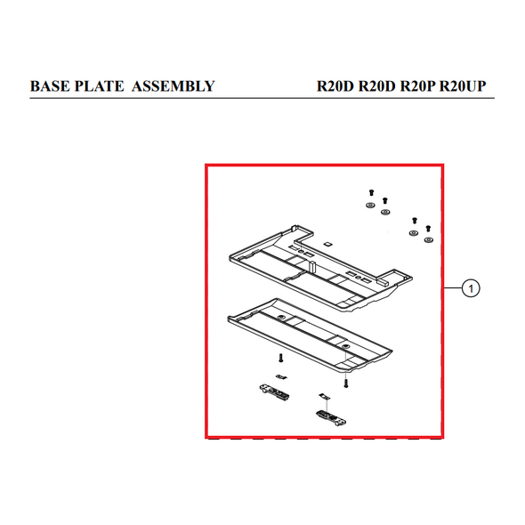 Riccar Riccar Baseplate Assembly (R20D, R20P, R20UP)
