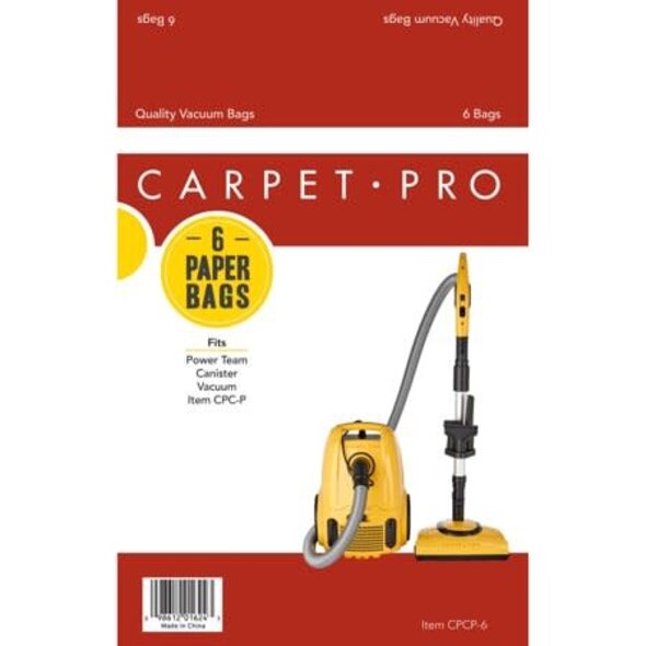 Carpet Pro Carpet Pro Vacuum Bag For CPCC1/FBCC1 - 6 Pk