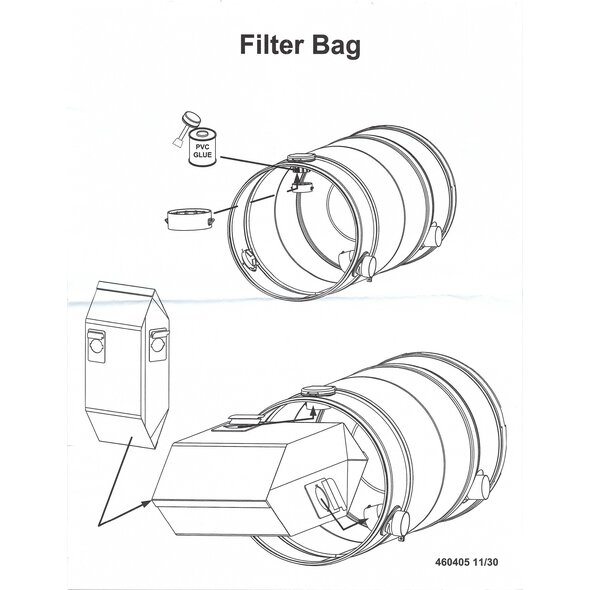 BEAM Beam Central Vacuum 2-Hole Cloth Bag Adapter for 225275295325375