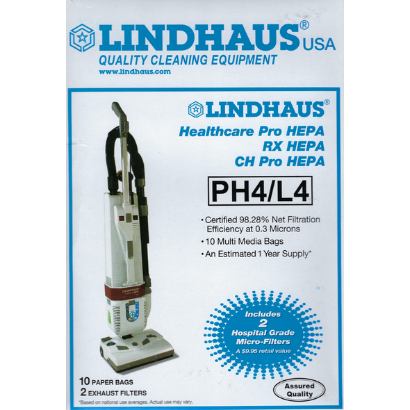 Lindhaus Lindhaus PH4 Paper Vacuum Bags - 10 Bags + 2 Filters